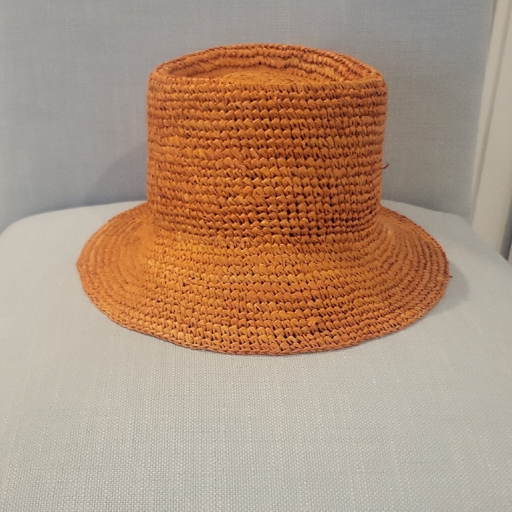 Wyeth Orange Woven Hat